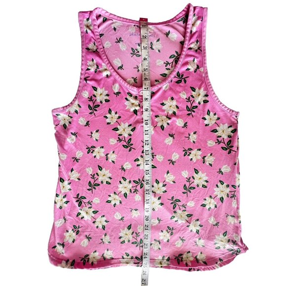 DRAPER JAMES Women's Sz M Pajama Set Pink MAGNOLIA Floral Soft Sleeveless - Picture 9 of 16